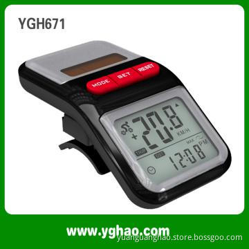 Solar bicycle pedometer